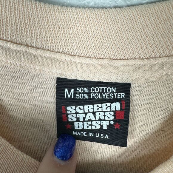 Screen Stars Best Vintage Single Stich Funny Religion Short Sleeve Shirt Medium - Picture 4 of 6